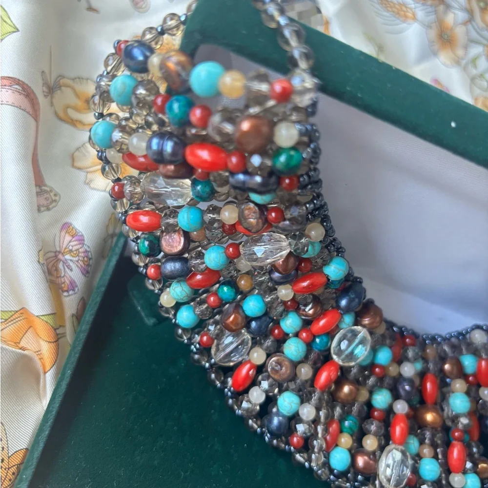 Multicolor Beaded Statement Necklace
